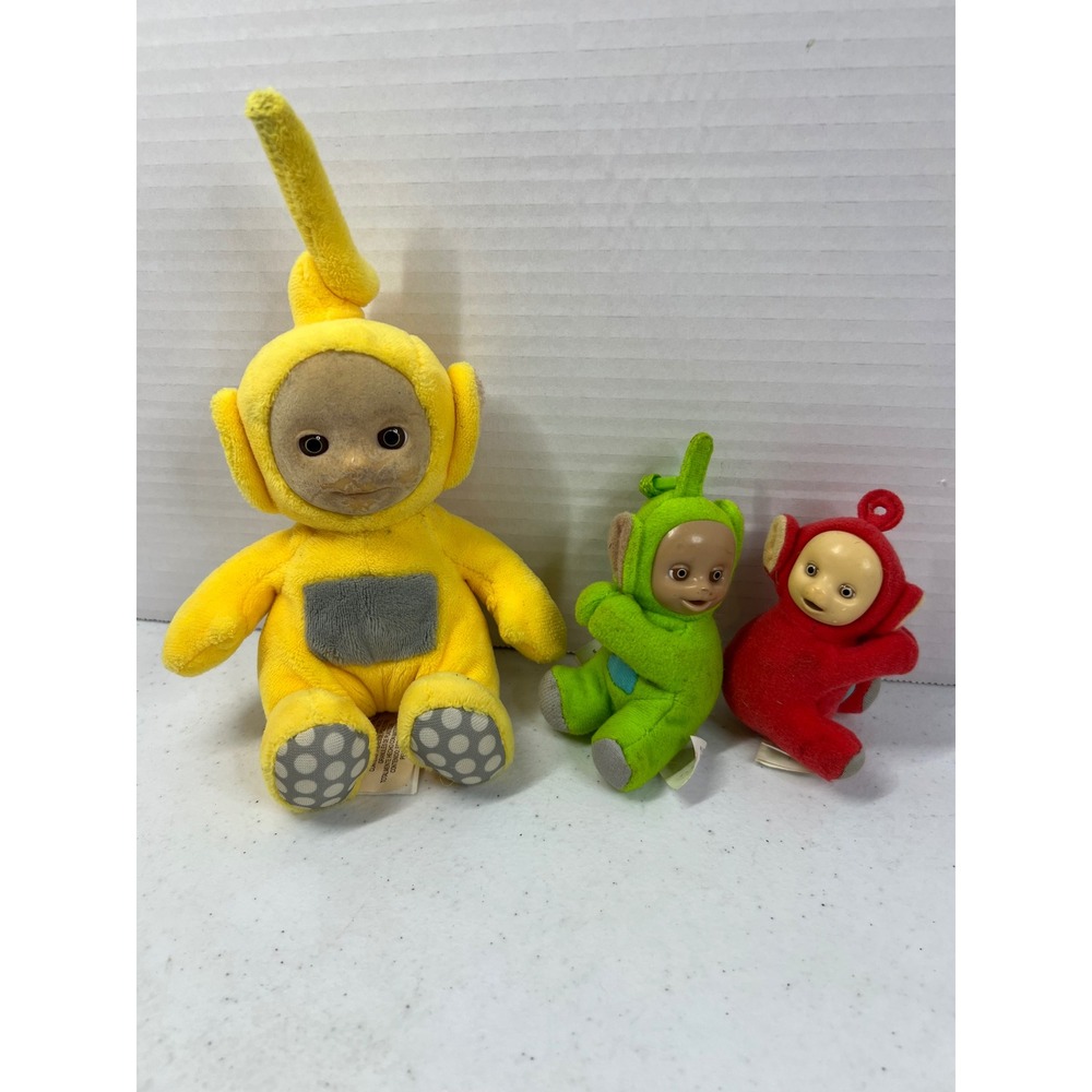 Vintage Teletubbies Plush Lot Laa-Laa Dipsy Po Spin Master Yellow Green Red
